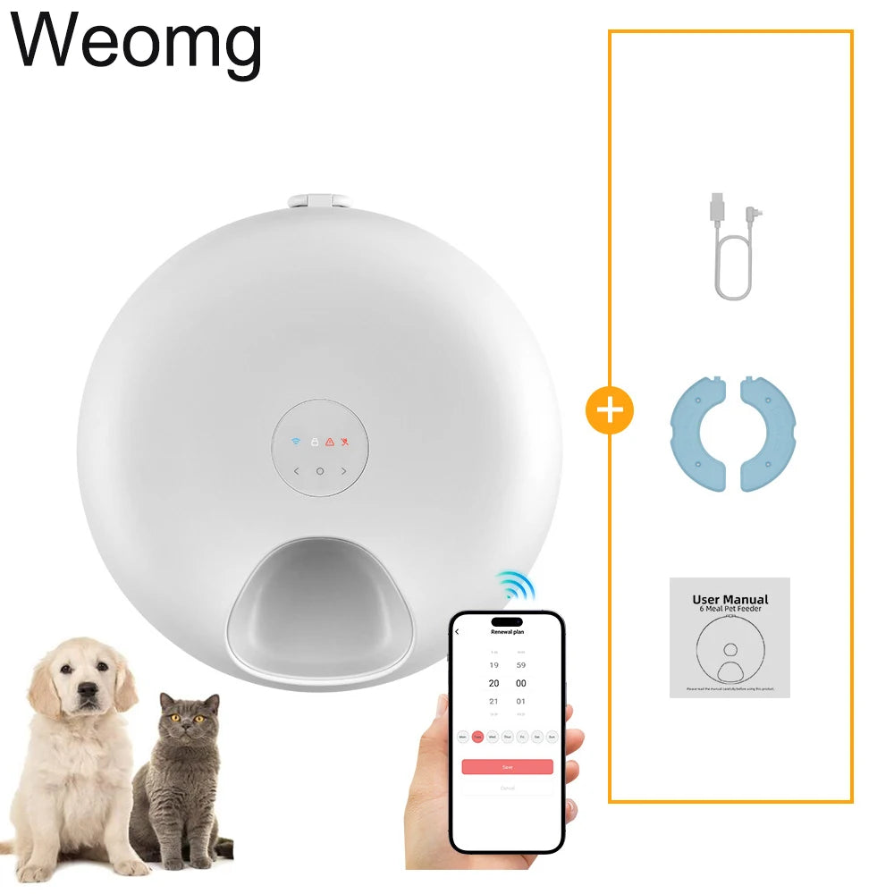 Distributeur nourriture humide chat avec minuterie vue de face