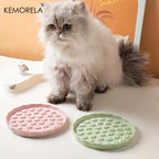 Gamelle anti glouton chat en céramique motif patte vue de dessus