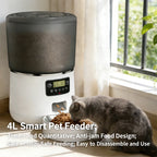 Écran de programmation du distributeur de croquettes pour chat