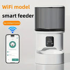 Distributeur croquette chat connecté avec caméra wifi vue de face