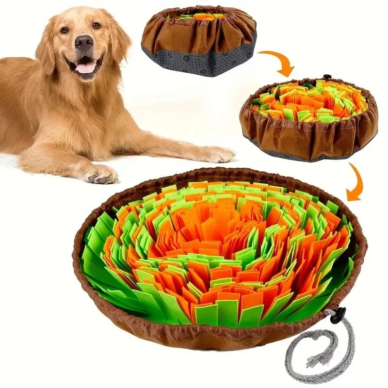 Tapis de fouille chiot en feutre lavable vue d'ensemble