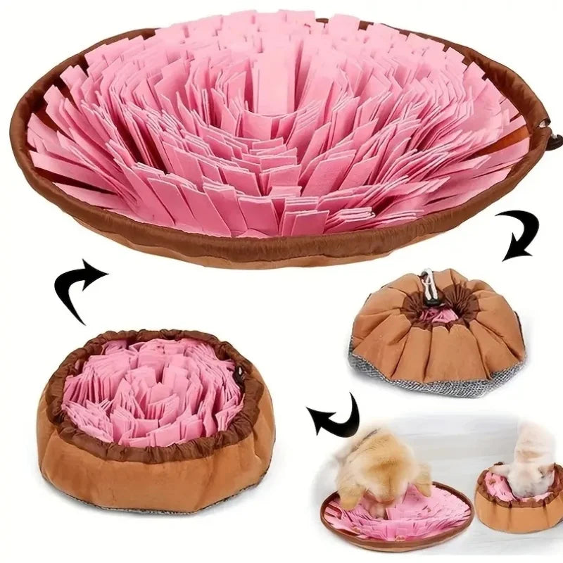 Tapis de fouille chiot plié pour le rangement