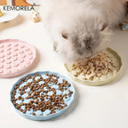 Relief patte de la gamelle céramique anti glouton pour chat