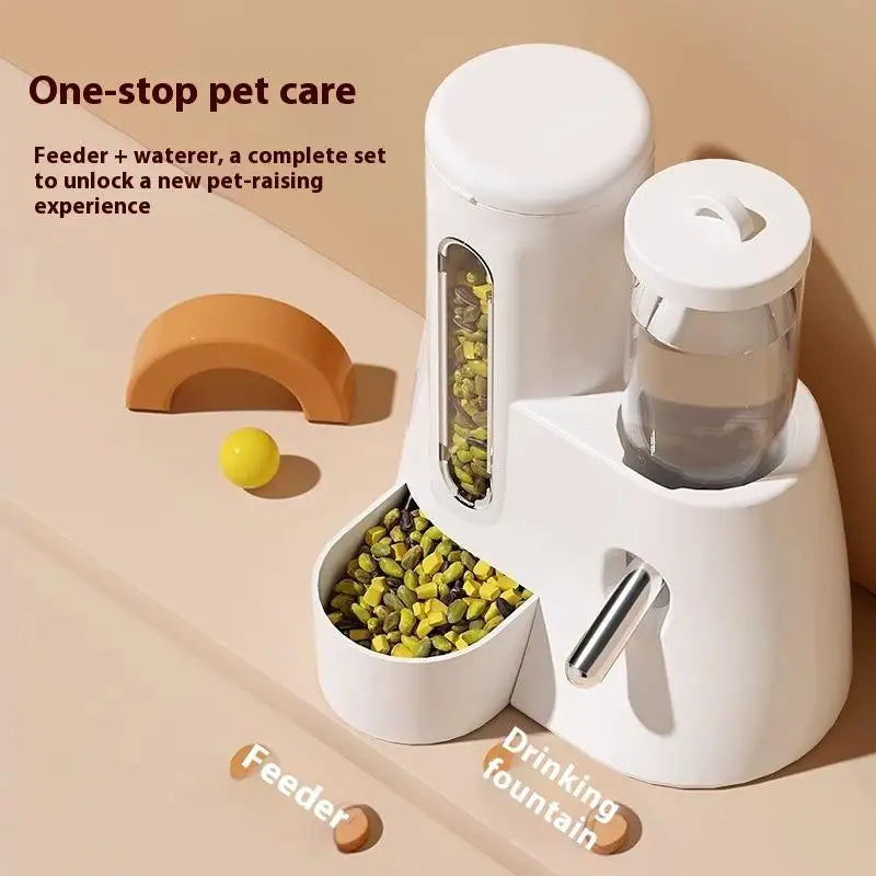 Fixation à la cage du distributeur croquettes lapin