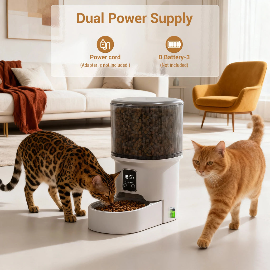 Distributeur croquettes chat 1 semaine 4L vue de face