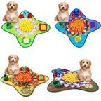 Chien reniflant son tapis de fouille puzzle